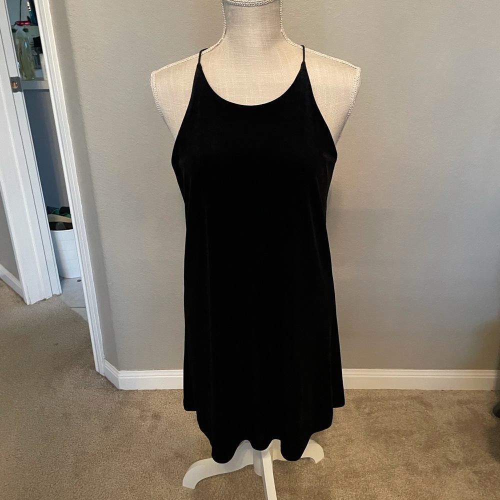 Velvet slip dress